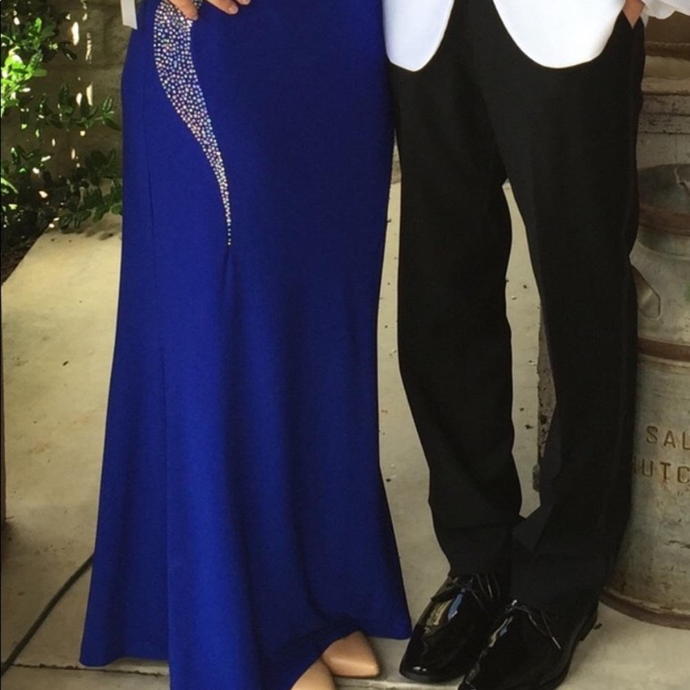 Long royal prom ,formal dress used twice.